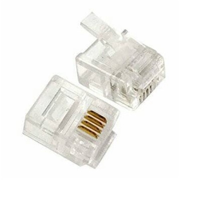 SKU-1299 KONEKTOR RJ11 CONNECTOR 4 PIN TELEPON RJ 11 JACK TELEPHONE