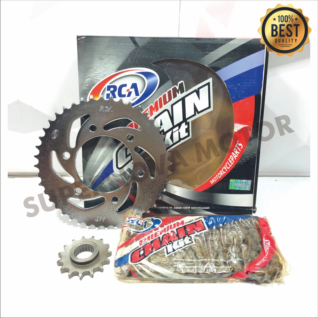 GIR PAKET GEAR SET RCA PREMIUM CHAIN KIT SCORPIO / SCORPIO Z MERK RCA PREMIUM