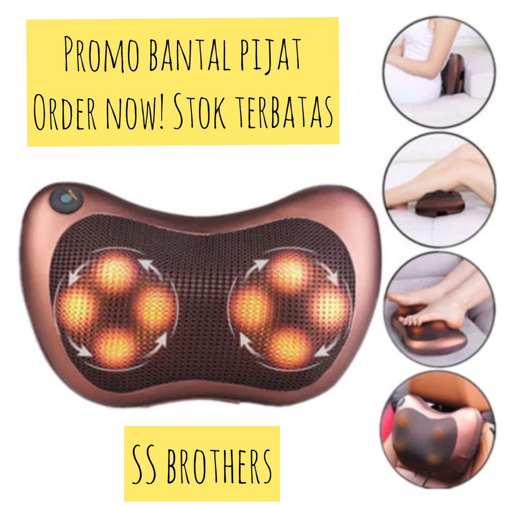 Bantal Pijat Leher 8 Bola Bantal Portable Car And Home Masaage Pillow