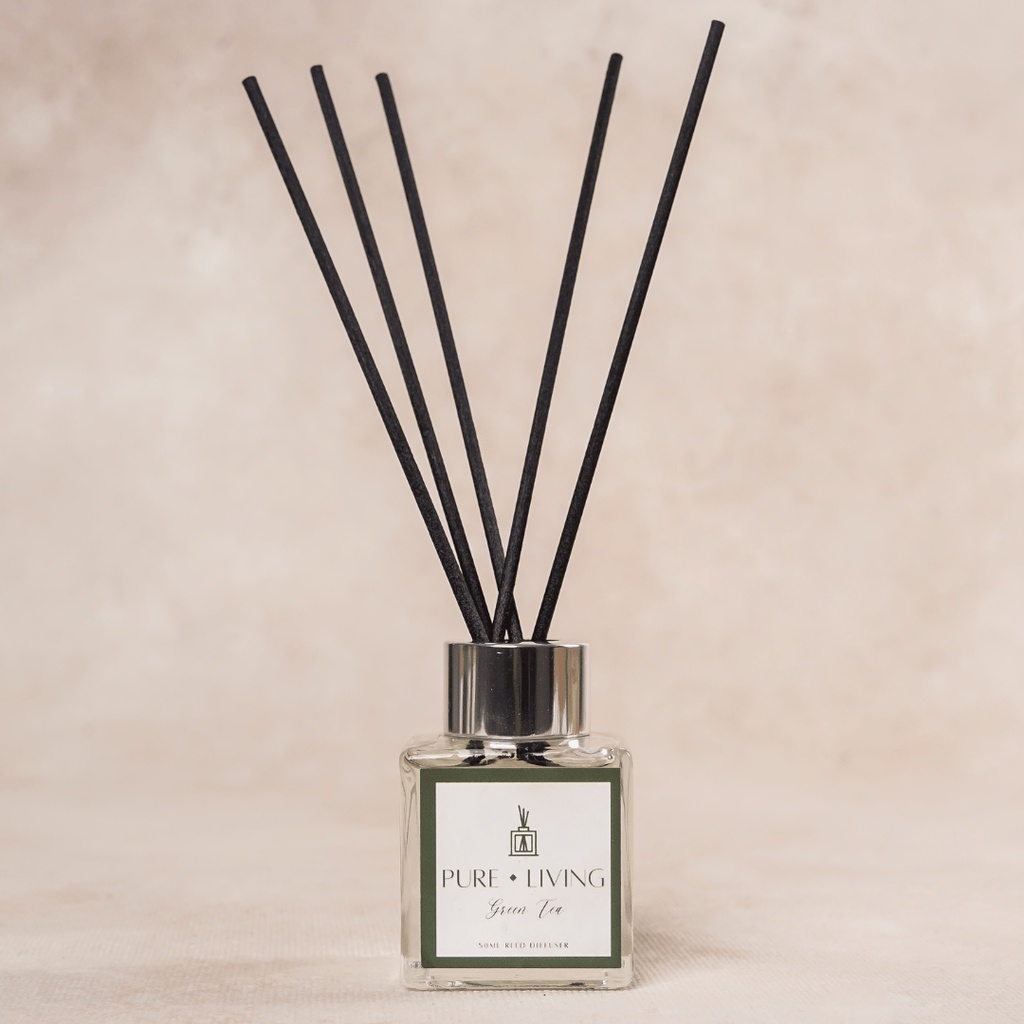 Green Tea Reed Diffuser Essential Oil 50ml | Fiber Stick Reed Diffuser | Pewangi Ruangan | Oil Aromaterapi Diffuser | Birthday Gift Ideas | Minyak Esensial | Room Fragrance Perfume | Pengharum Ruangan Aromatherapy Aromatic