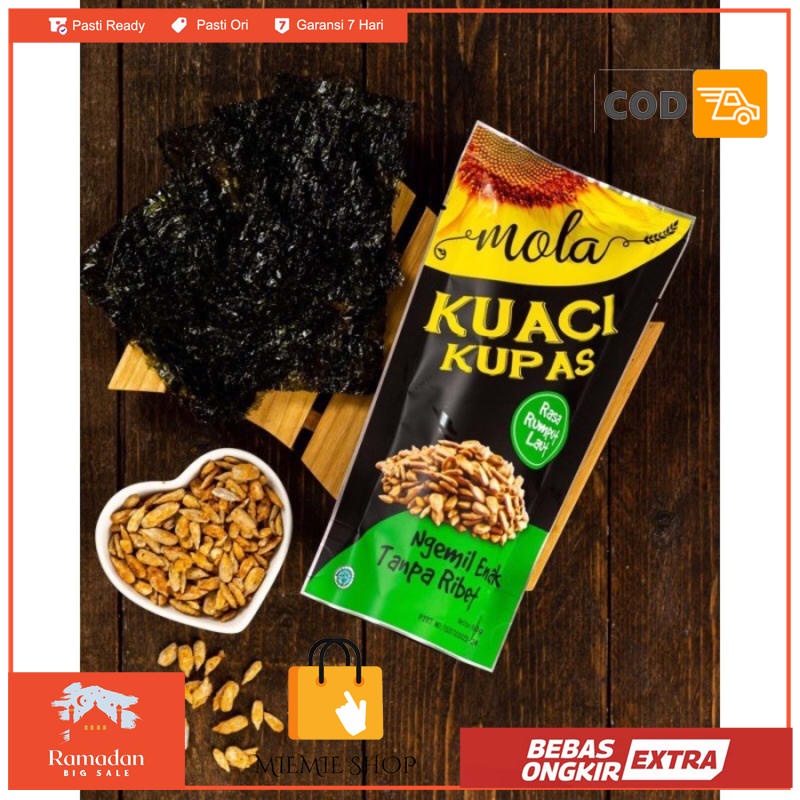 

KUACI KUPAS PANGGANG MOLA 50gr/KWACI BUNGA MATAHARI - Rumput laut