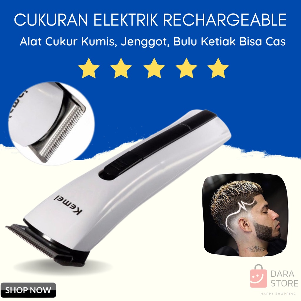 Alat Cukur Rambut Jenggot Brewok Portable Elektrik Rechargeable