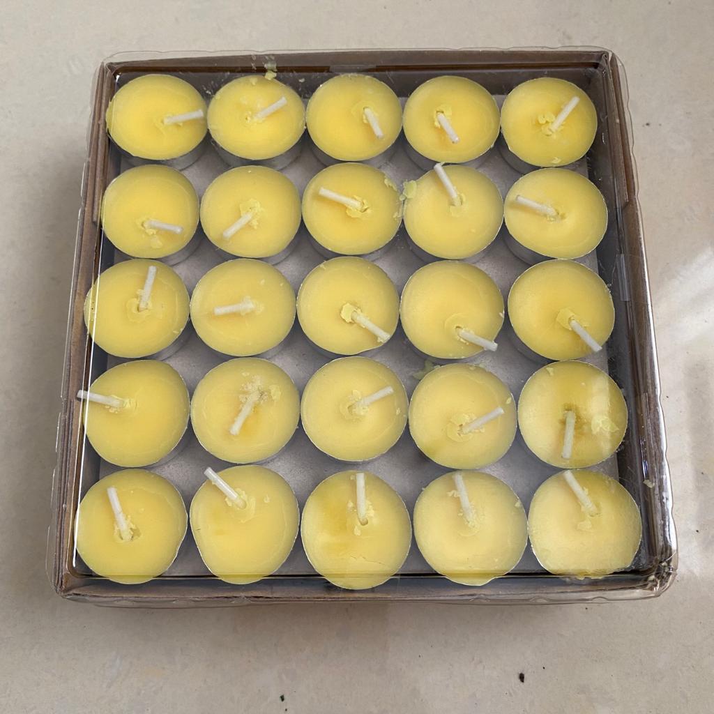 Butter Lamp Candle isi 100pcs Merah-Kuning/ Lilin Spiritual Tanpa Asap