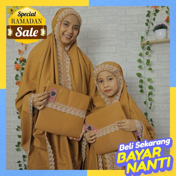 Mukena Couple Mom And Kids Mommy N Markisa Bahan Rayon Jumbo By Qia Mukena Couple Ibu Anak Terbaru 2