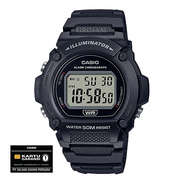 CASIO W-219H-1A W-219H-2A W-219H-8B W 219H ORIGINAL RESMI