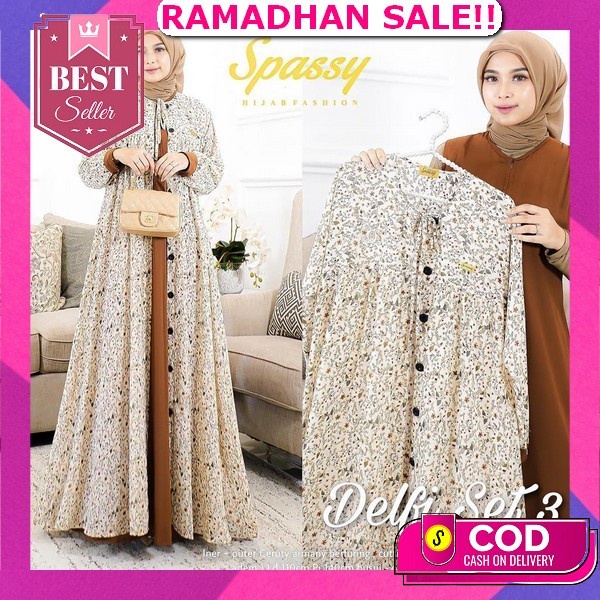 Elif Dress Bahan Airflow Crincle - Gamis Pesta Mewah Elegan Dress Kondangan Muslimah Mewah Cantik Da