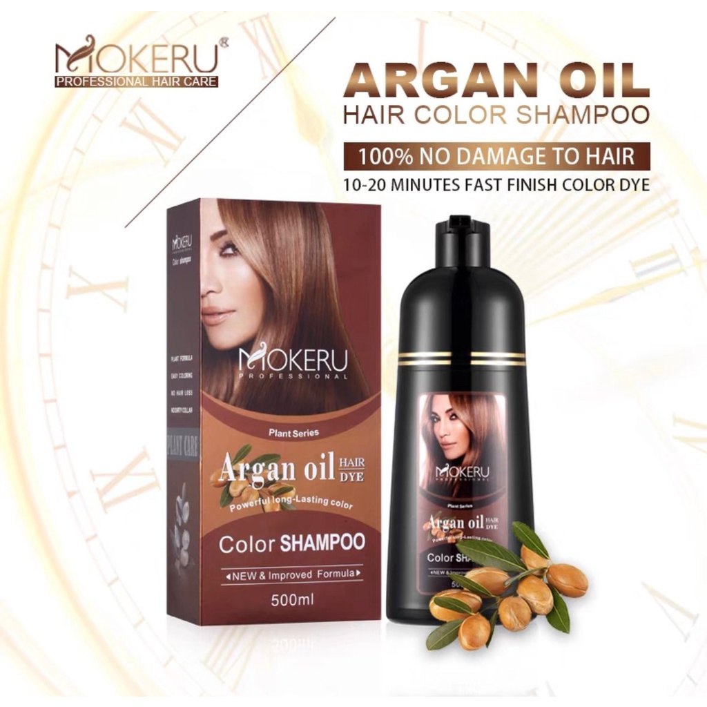 MOKERU SHOMPO SEMIR UBAN HERBAL/ obat semir mokeru coklat hitam/ pewarna rambut alami bentuk sampo ( jasa J&amp;T)