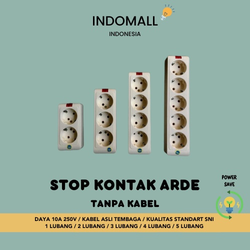 STOP KONTAK ARDE 2/3/4/5 LUBANG SWANGOOSE tanpa kabel