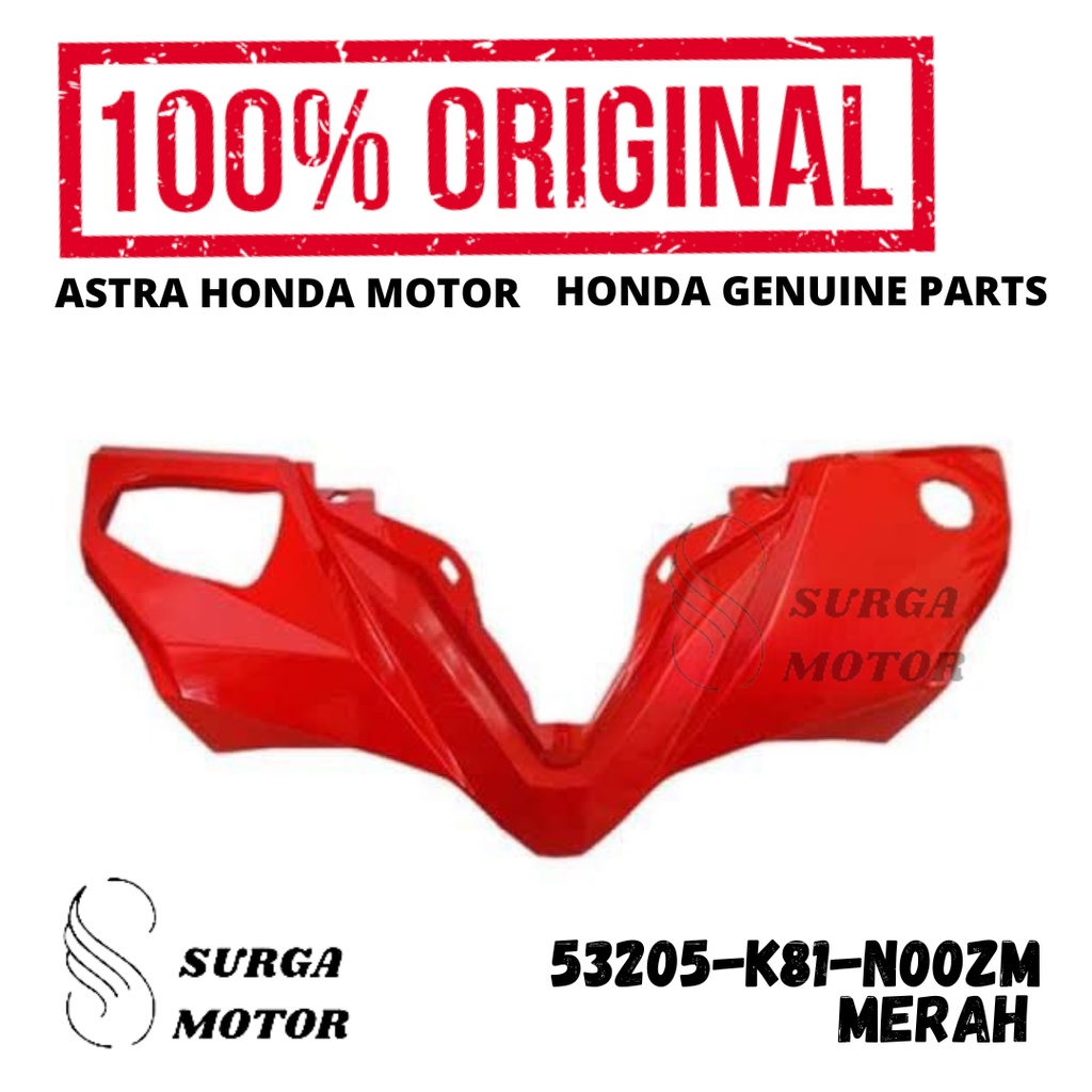 Batok Totok Depan Cover Handle Stang Stir Merah BeAT Sporty eSP K81 Original Honda AHM 53205-K81-N00