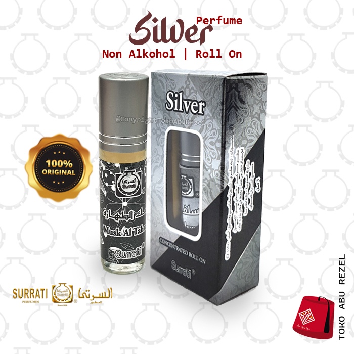 Parfum SILVER 6ml Roll On | Parfum Surrati | Non Alkohol |  Surrati Perfumes| Original Product | Surrati Factory Holly Makkah KSA