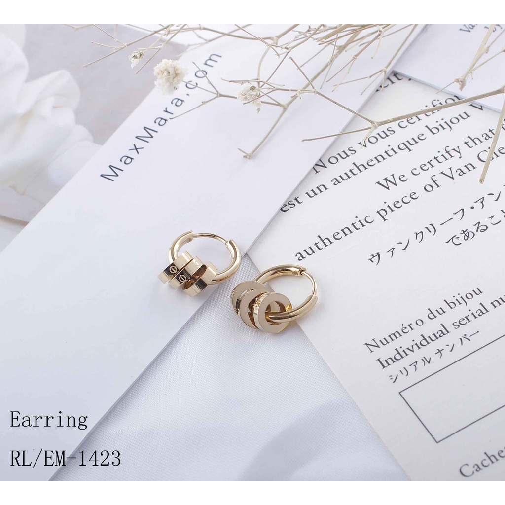 Anting Titanium Biji Bola Perhiasan Wanita Jewelry 8224/1423