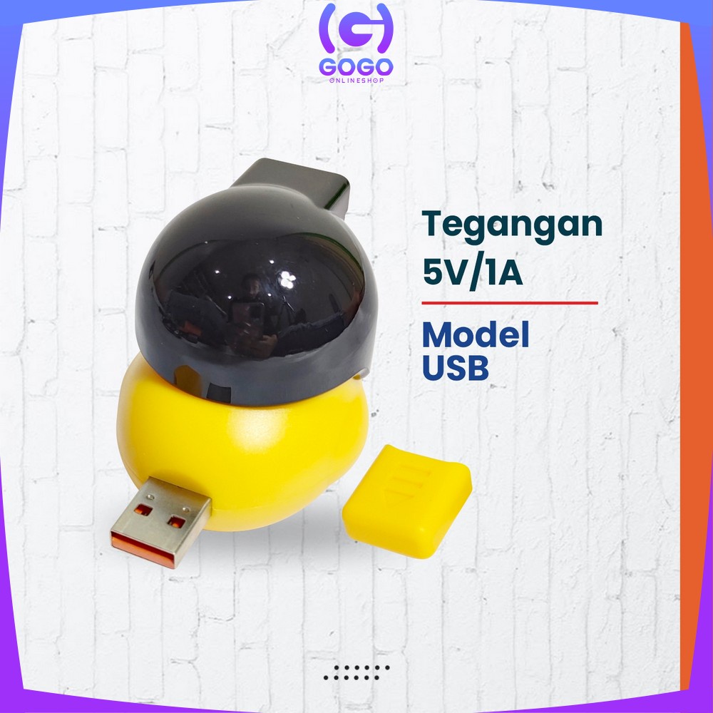 GOGO-C822 Bebek Pintar Perintah Suara Smart Voice Control Remote TV AC / Smart Home Usb Wireless Voice Command Lampu Malam Untuk Kamar