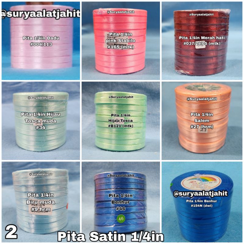 Pita Satin 1/4in/6mm +/-20Y/Rol =rp.1.750/Rol