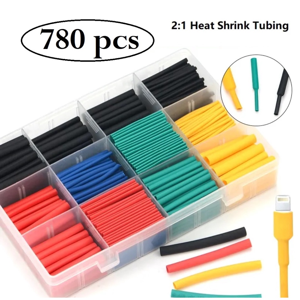 780 pcs Isolasi Bakar Heatshrink Kabel Bakar Selongsong Bakar Kabel Bakar