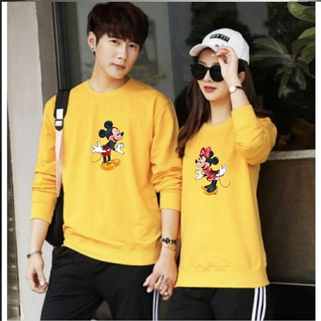 baju lengan panjang COUPLE M&amp;M / kaos distro trendy keren dan kekinian