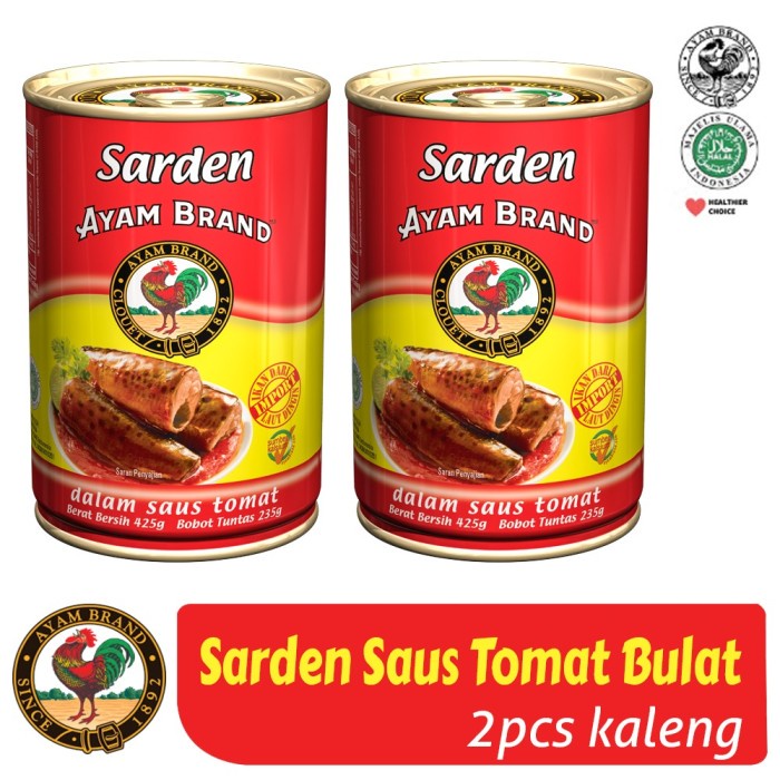 

SARDEN KALENG SAUS TOMAT BULAT AYAM BRAND 425GR ISI 2 PCS