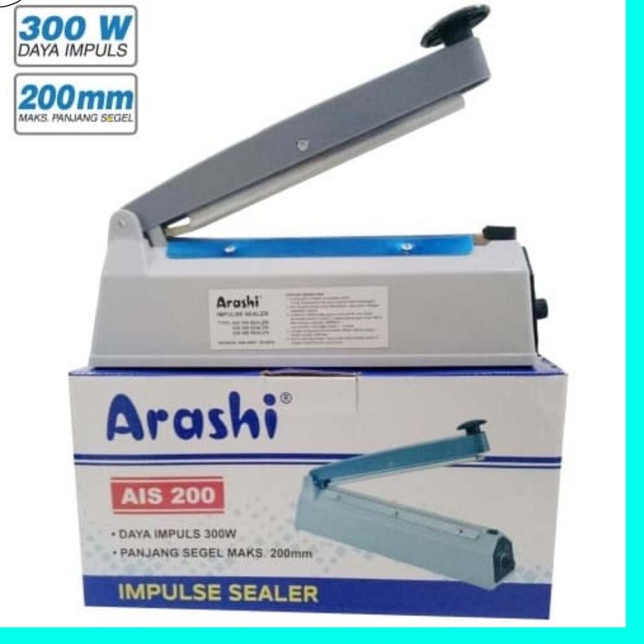☈ ALAT PRESS PLASTIK MINI 20CM IMPULSE SEALER AIS 200 ARASHI ☁