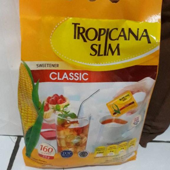 

♠ Tropicana Slim sweetener classic Gula Jagung Rendah Kalori Isi 160sachet ♣