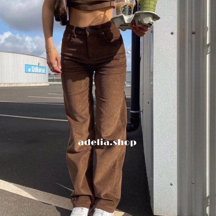 ✨Mall✨ CORDUROY PANTS WANITA MODEL BAGGY | KULOT | CUTBRAY | PENSIL ( THRIFT SECOND) ??