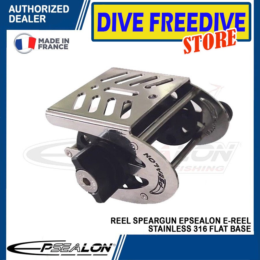 Reel Speargun Epsealon E-Reel Stainless 316 Flat Base Panah Ikan Spearfishing 50m