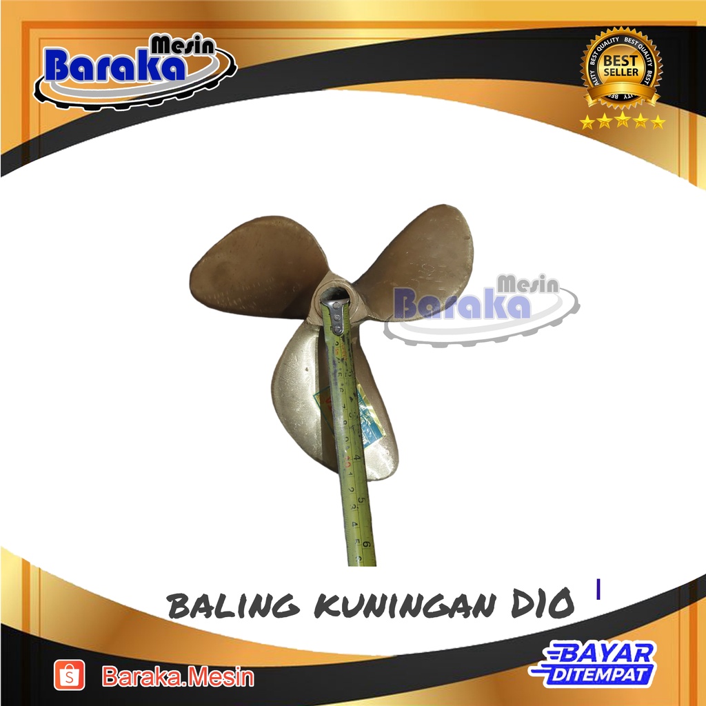 Baling kuningan D3 x 10 / D-11 kipas baling kapal perahu nelayan D10