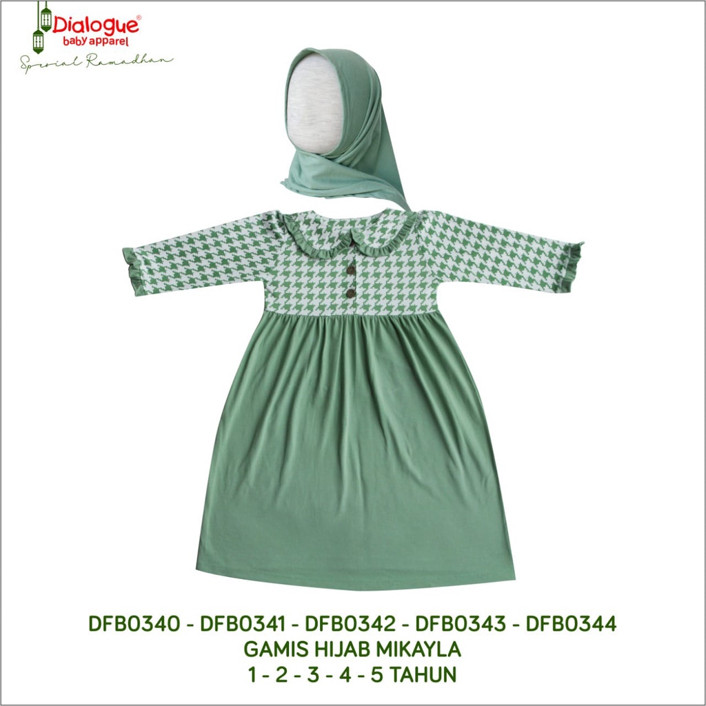 Dialogue Gamis Anak Muslim Hijab Set Mikayla - Baju Gamis Muslim Anak - DFB0340 DFB0341 DFB0342 DFB0343 DFB0344