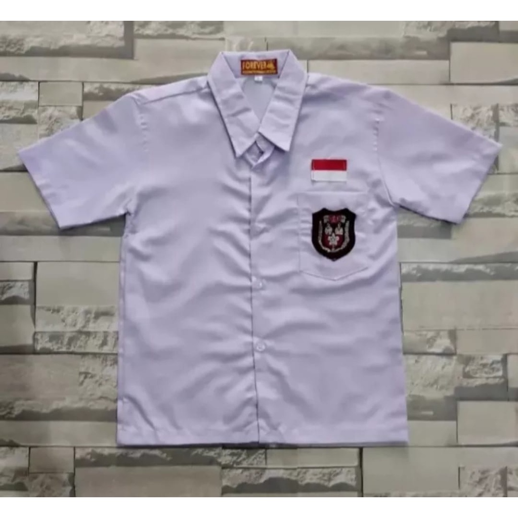 BAJU SERAGAM PUTIH SD LENGAN PENDEK BAJU KEMEJA PUTIH ANAK LAKI LAKI