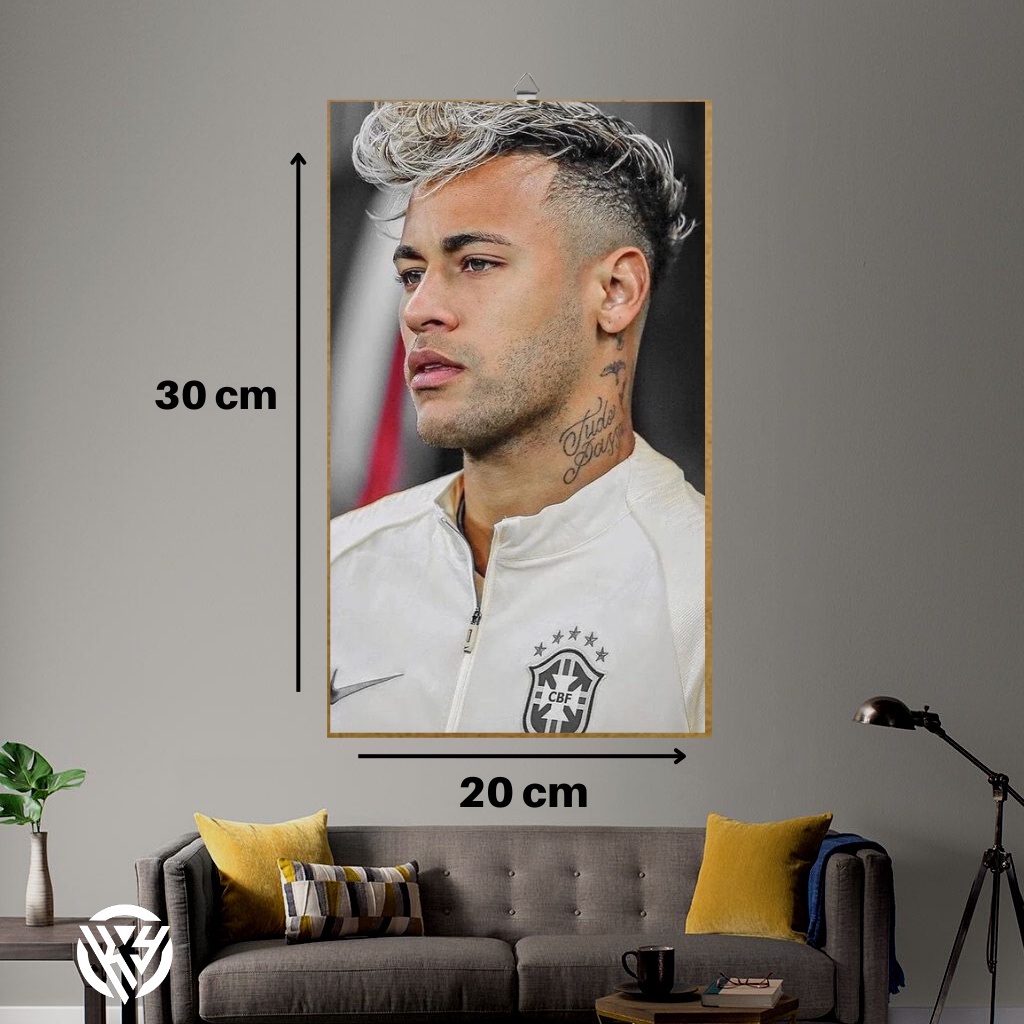 Hiasan Dinding Poster Kayu Mdf Poster Neymar Jr