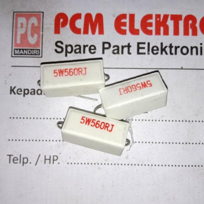 R 560 ohm 560R 560Ohm 5w 5watt 5 watt Resistor pcmelektrob9090 Ayo Order