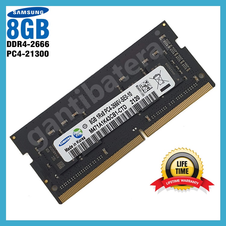 Ram Laptop 8GB DDR4 DDR4-2666 PC4-21300 PC4-2666 Sodimm