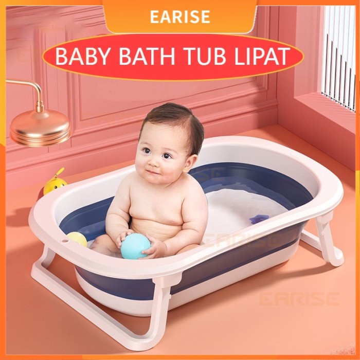 Best Seller Earise Bak Mandi Bayi Lipat Portabel Perlengkapan Bayi Baru Lahir