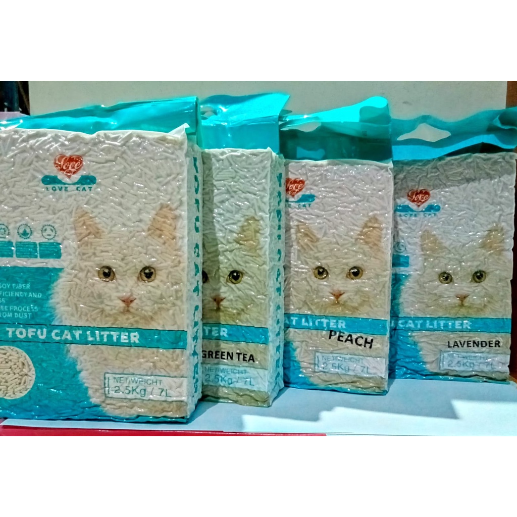 LOVE CAT TOFU CAT LITTER 7 Liter Pasir Wangi Gumpal Setara MRKOTOPS