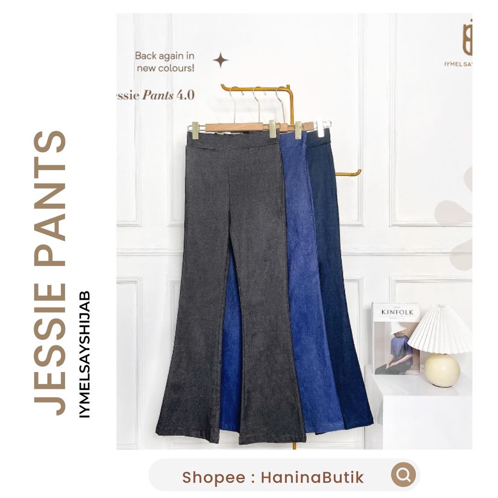 JESSIE PANTS by IYMELSAYSHIJAB | CELANA WANITA STRETCH CELANA KERJA CASUAL
