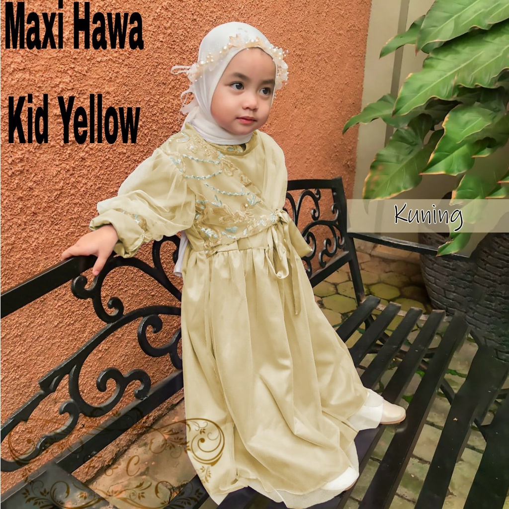 GAMIS LEBARAN ANAK / BAJU GAMIS ANAK PEREMPUAN / GAMIS HAWA