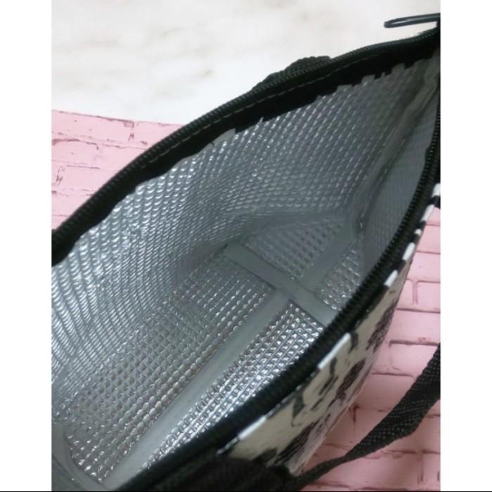 Daiso Lunch Bag / Tas Bekal Mickey Mouse Dengan Aluminium Foil