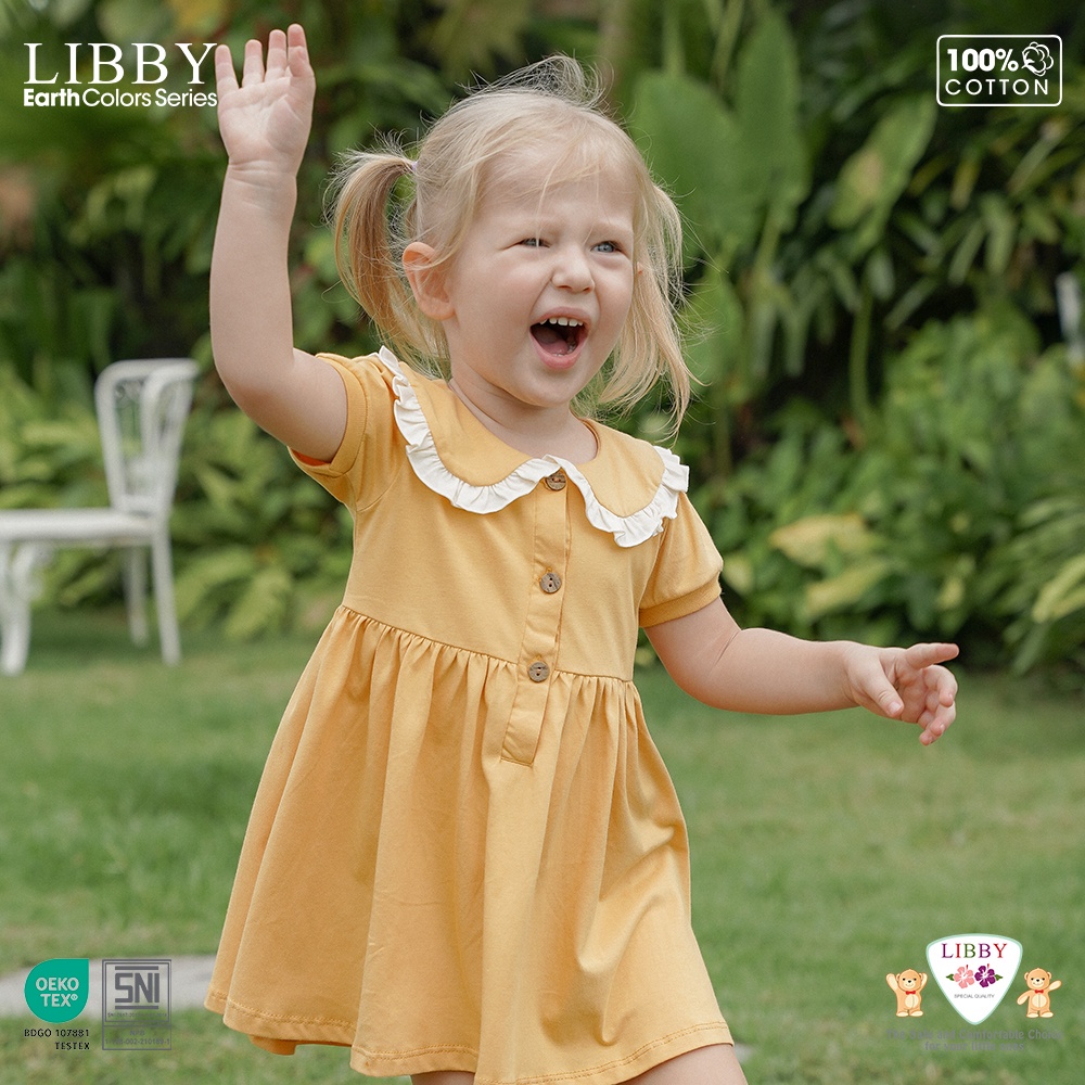 Libby Earth Jolie Dress Anak Perempuan 6 Bulan - 8 Tahun Isi 1 Pcs (Tersedia varian warna dan ukuran)