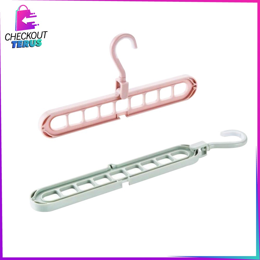 CT C125 Magic Hanger 9IN1 Gantungan Baju Organizer 9 Lubang Multifungsi Jemuran Laundry Hanger Jemuran Pakaian Serbaguna