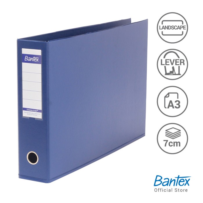 

Terlaris Bantex A3 Landscape 7Cm Lever Arch File / Ordner Blue #1468 01