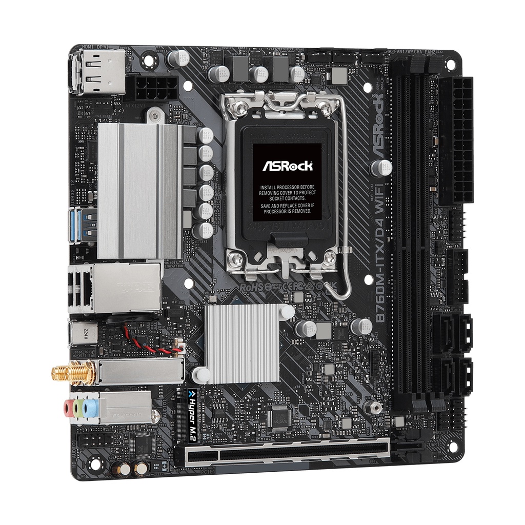 ASROCK B760M-ITX D4 | MOTHERBOARD INTEL B760 LGA1700 DDR4 Mini ITX