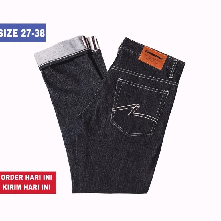 APK.15Ap23d ▫ CELANA - DENIM SELVEDGE - ACCENT 15 OZ KAKU - BLACK INDIGO - TRANSWORLD