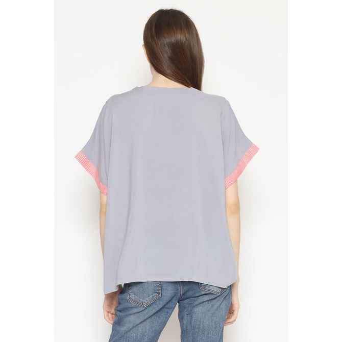 BRG BARU Blouse Wanita - Bhatara Batik Nadira 5244C Abu Pink