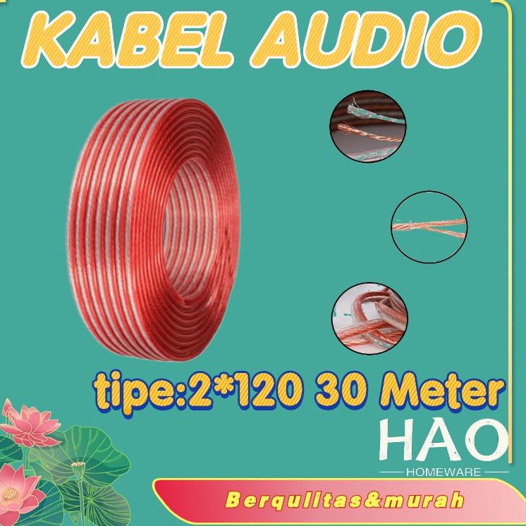 ♫ Kabel listrik transparan/kabel audio/super promo   30Meter/kabel transparan/kabel music ♔
