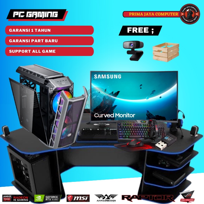 PC GAMING FULLSET PC CPU GAMING RAKITAN FUL SET I7 7700 RAM 16GB VGA 2GB SSD 256GB HDD 1TB SIAP PAKA