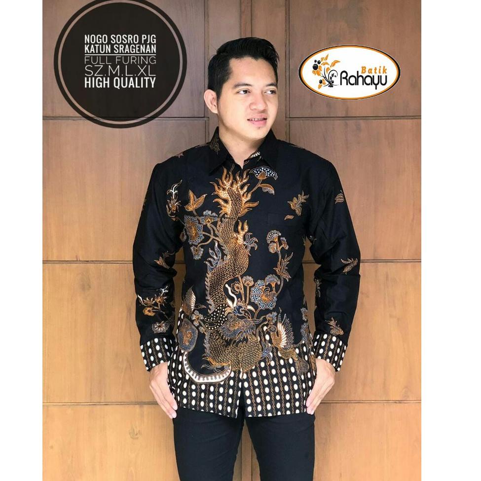 STOK TERBATAS Nogo Sosro Kemeja Batik Pria Full Furing Katun Primisima Batik Solo Batik Pria Eksklus