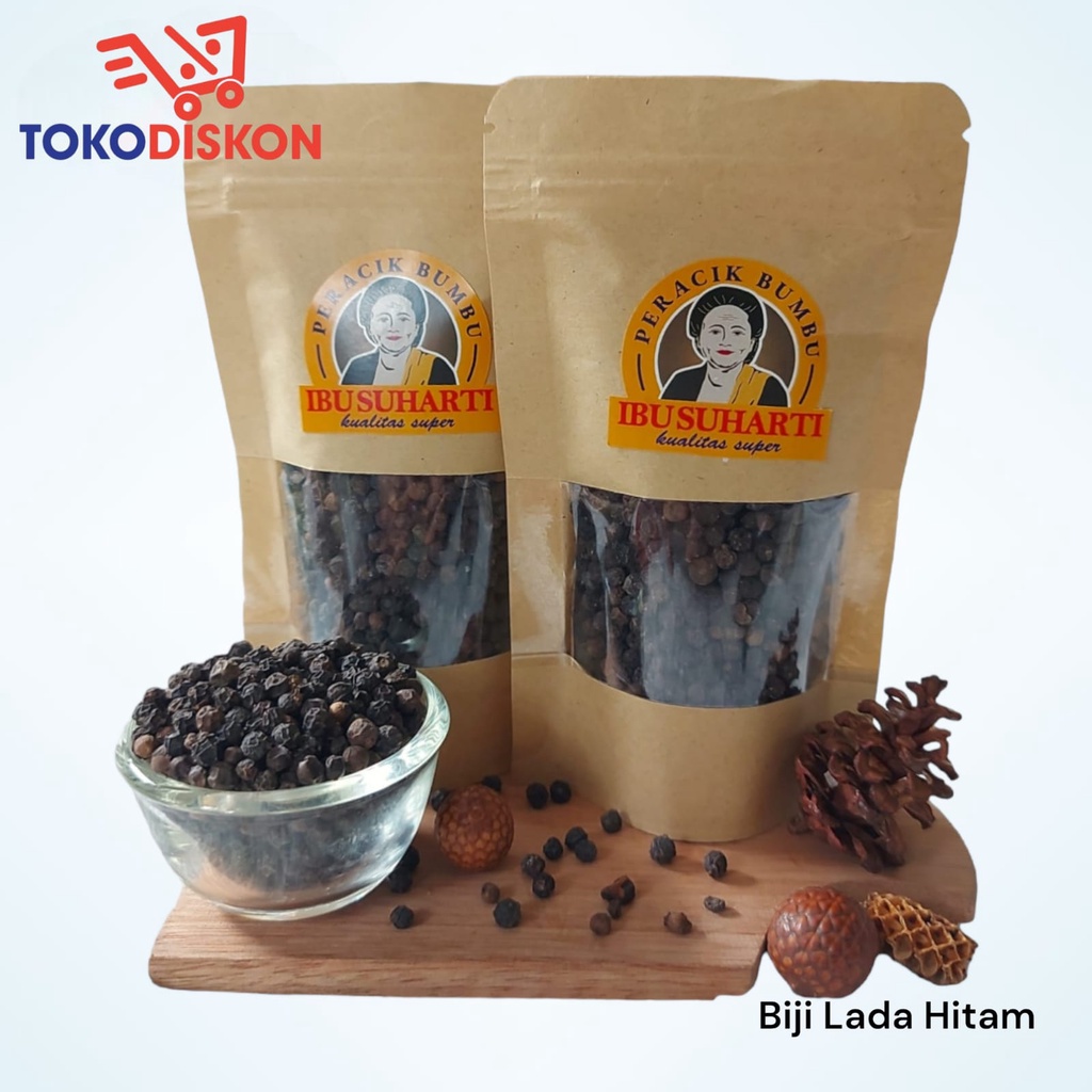 

Rempah Lada Hitam Bulat Asli Bangka Bumbu Dapur Merica Bulat Black Pepper Kualitas Premium