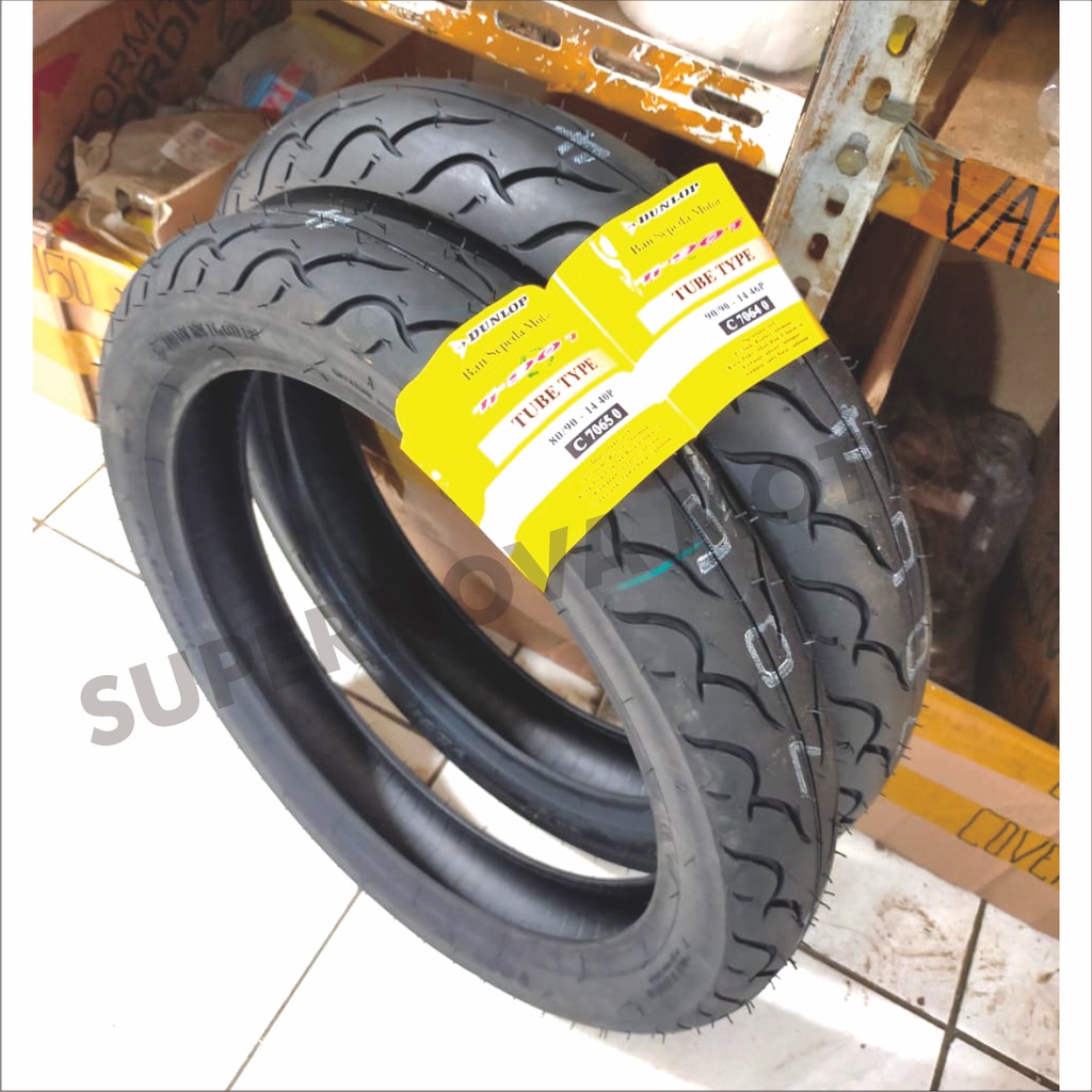 BAN LUAR DUNLOP 80/90, 90/90 RING 14 DUNLOP TT901 BAN LUAR MOTOR MATIC RING 14 TUBETYPE