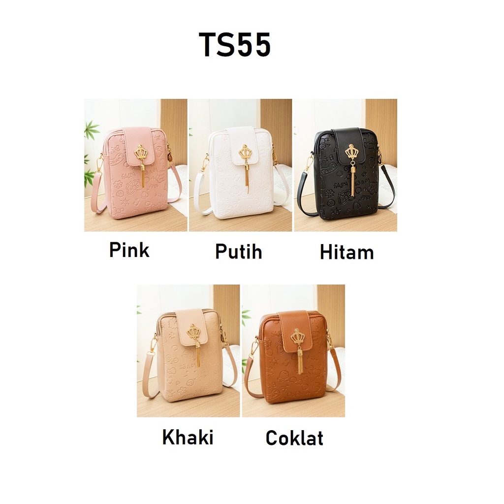 TS55 Tas Selempang Wanita Tas Slempang Wanita Tas HP Tas Bahu