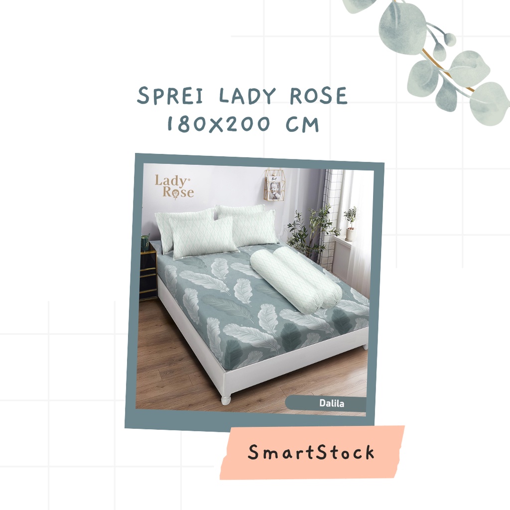 Ss Sprei Lady Rose 180 Motif PART A 180X200 King Size No 1