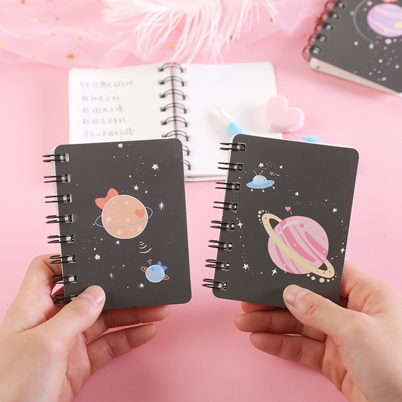 NOTE BOOK RING MOTIF BUKU MEMO KECIL A7 SPIRAL ISI 80 LEMBAR NOTEBOOK MINI