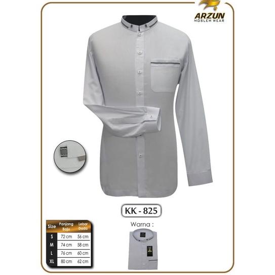 [ Koko Putih ] Koko Pria Moderen Arzun Lengan Pendek Lengan Panjang Putih List Kombinasi, Koko Pria 